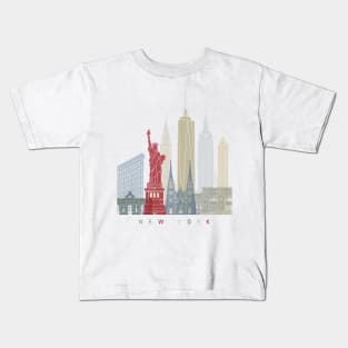 New York skyline poster Kids T-Shirt
